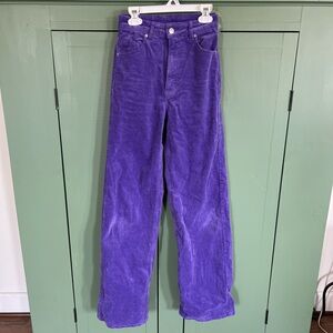 H&M DIVIDED purple corduroy pants